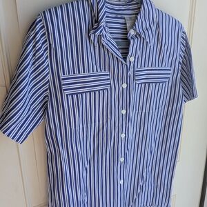 Chico Blue and White Striped Shirt